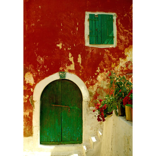 GREEN DOOR AND SHUTTERS
