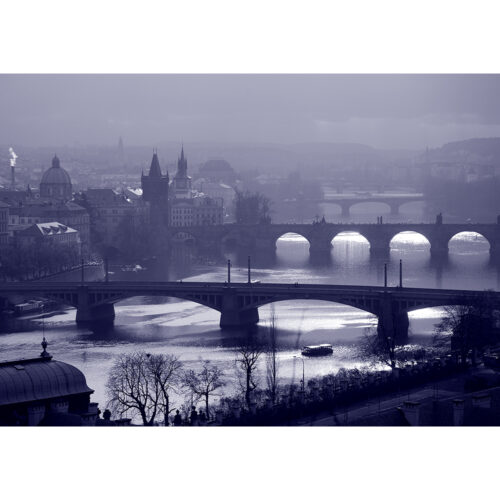VIEW OF THE VTAVA RIVER, PRAGUE