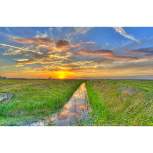SUNSET OVER ROMNEY MARSH